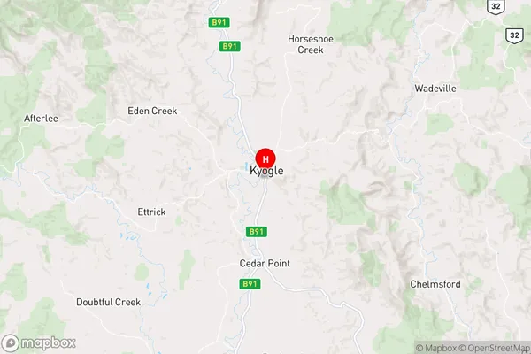 Kyogle,New South Wales Area Map