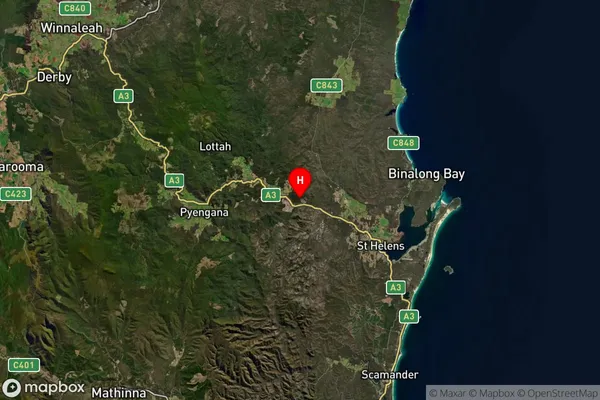 Goshen,Tasmania Satellite Map