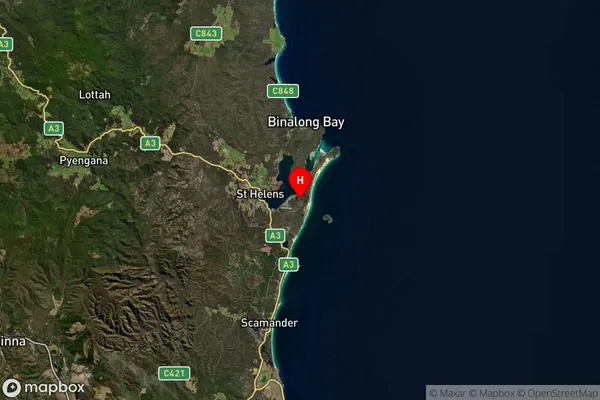 Stieglitz,Tasmania Satellite Map