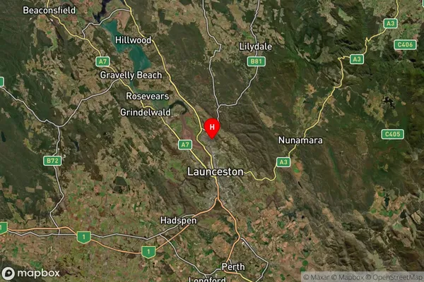 Mayfield,Tasmania Satellite Map