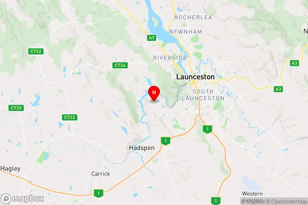 Blackstone Heights,Tasmania Area Map