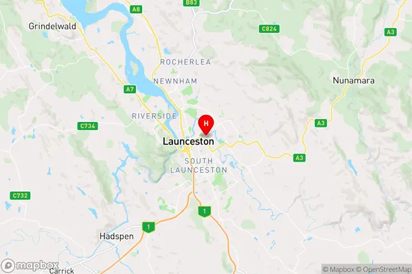 Elphin,Tasmania Area Map