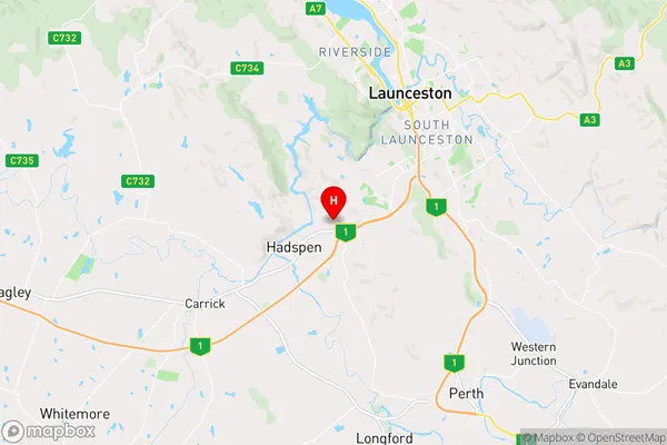 Travellers Rest,Tasmania Area Map