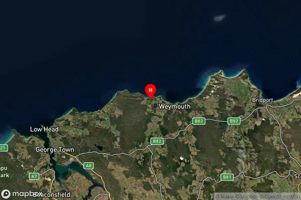 Lulworth,Tasmania Satellite Map