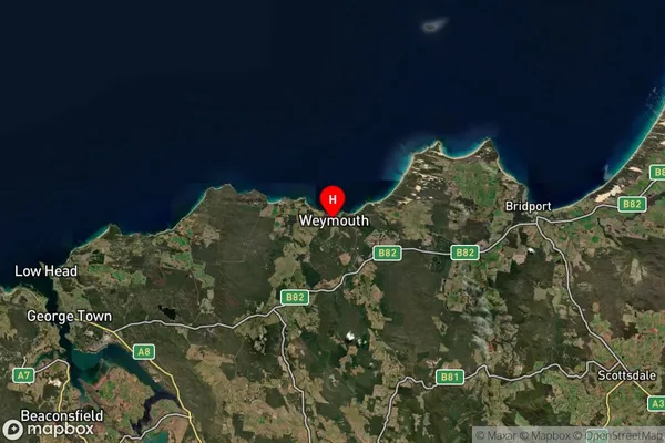 Weymouth,Tasmania Satellite Map