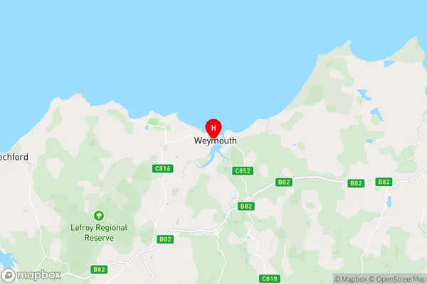 Weymouth,Tasmania Area Map