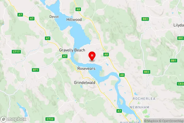 Windermere,Tasmania Area Map