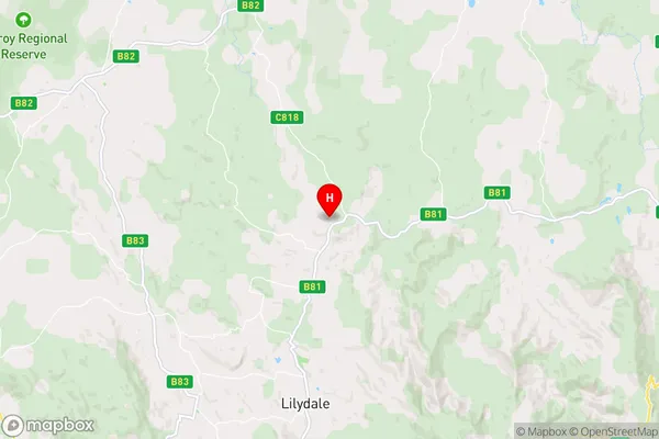 Lebrina,Tasmania Area Map