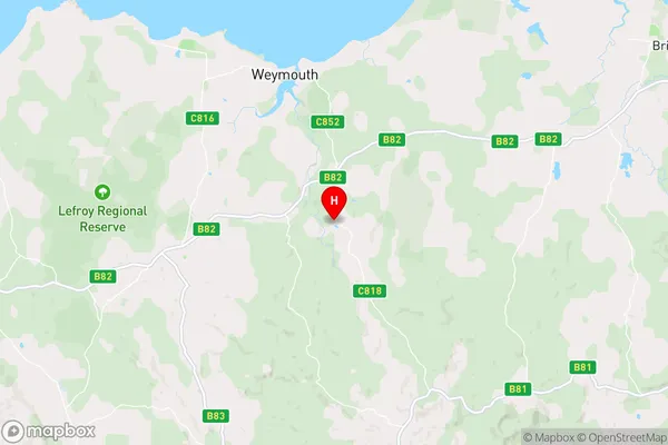 Pipers Brook,Tasmania Area Map