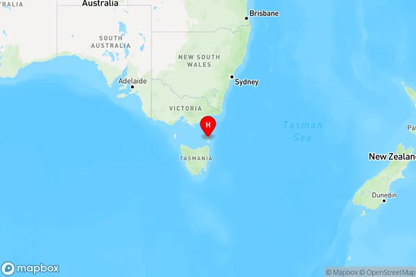 Lackrana,Tasmania Region Map