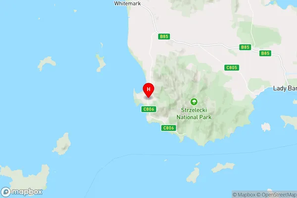 Loccota,Tasmania Area Map