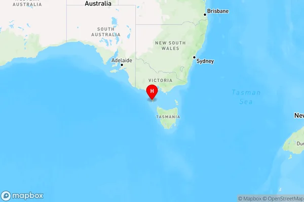 Currie,Tasmania Region Map