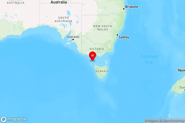 Naracoopa,Tasmania Region Map