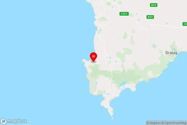 Pearshape,Tasmania Area Map