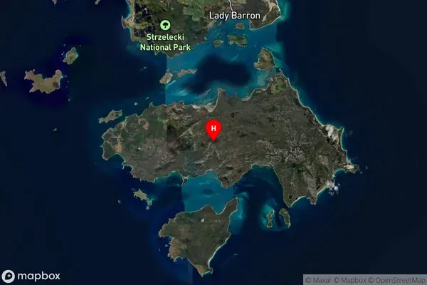 Cape Barren Island,Tasmania Satellite Map