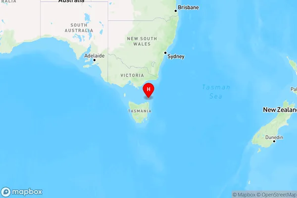 Cape Barren Island,Tasmania Region Map