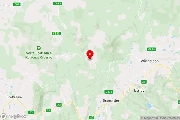 Forester,Tasmania Area Map