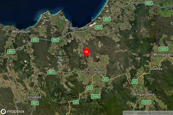 Jetsonville,Tasmania Satellite Map