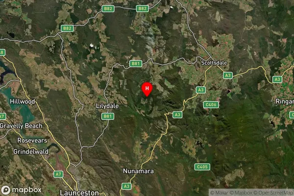 Lisle,Tasmania Satellite Map