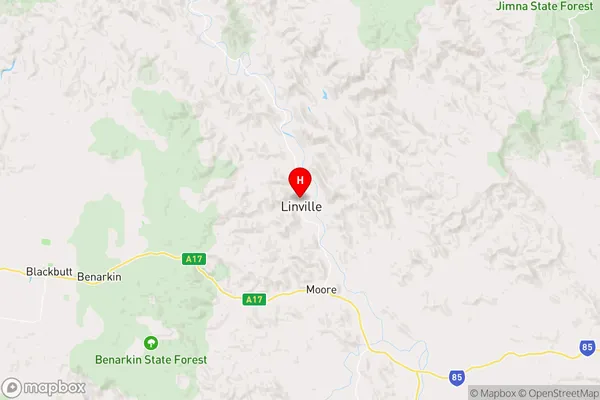 Linville,Queensland Area Map