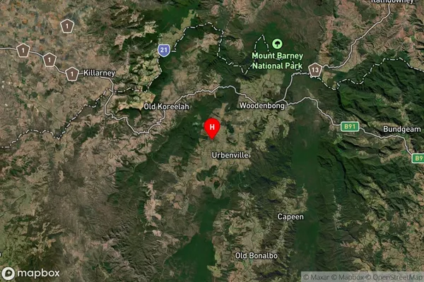 Beaury Creek,New South Wales Satellite Map