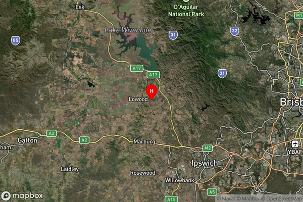 Vernor,Queensland Satellite Map