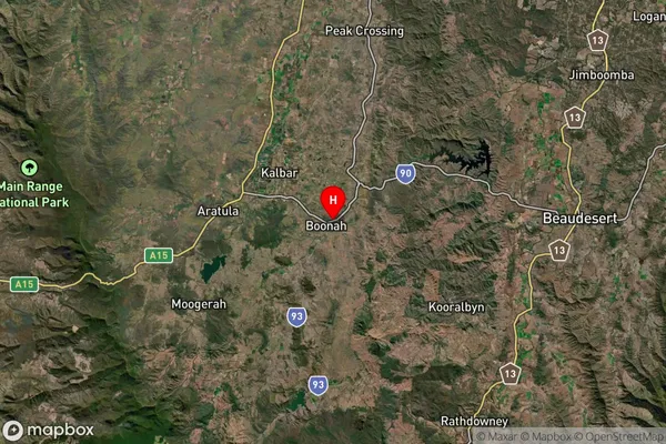 Boonah,Queensland Satellite Map