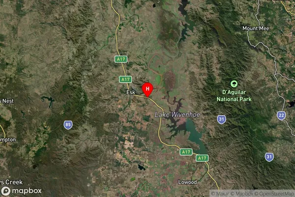 Glen Esk,Queensland Satellite Map