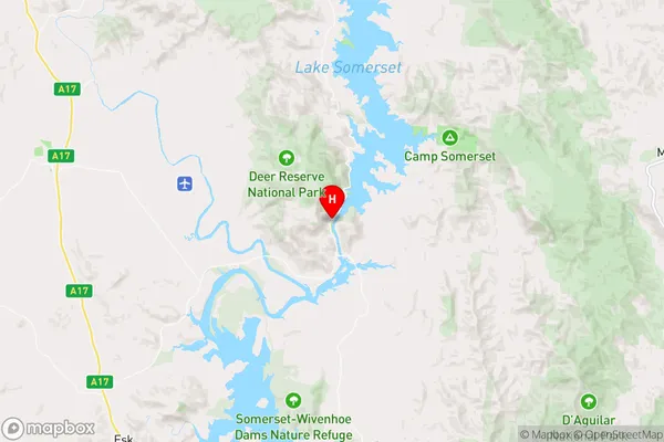 Somerset Dam,Queensland Area Map