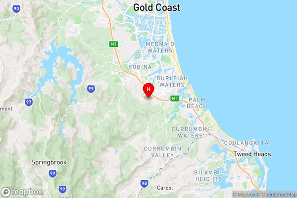 Reedy Creek,Queensland Area Map