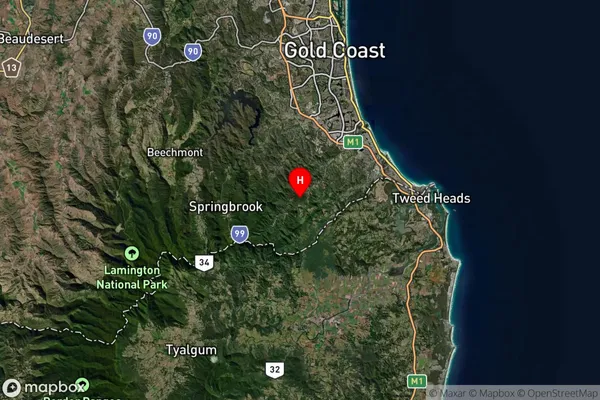 Tallebudgera Valley,Queensland Satellite Map