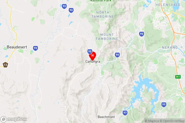 Canungra,Queensland Area Map