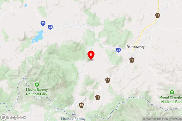 Barney View,Queensland Area Map