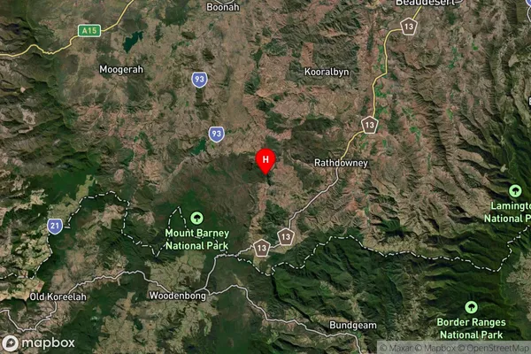 Mount Barney,Queensland Satellite Map