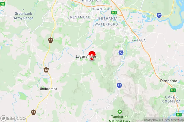 Logan Village,Queensland Area Map