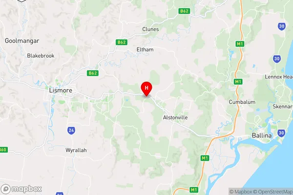 Wollongbar,New South Wales Area Map