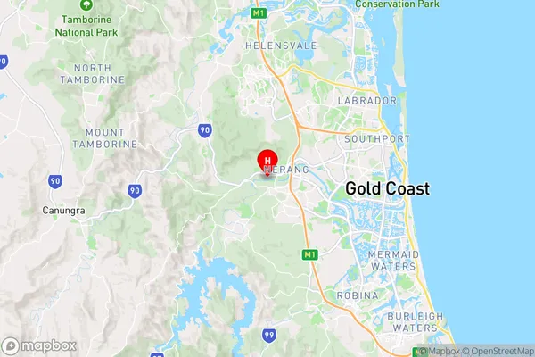 Nerang,Queensland Area Map