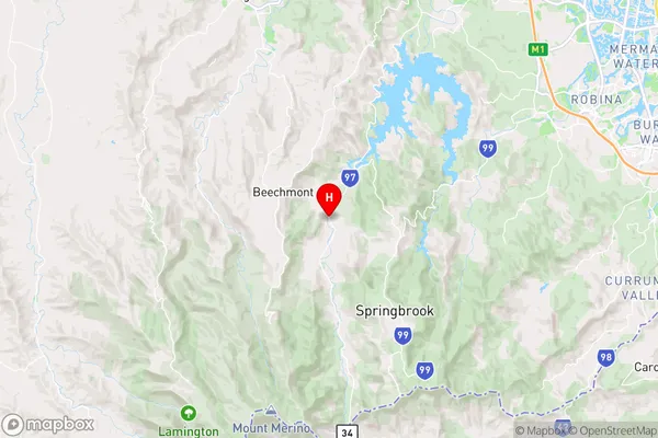 Numinbah Valley,Queensland Area Map