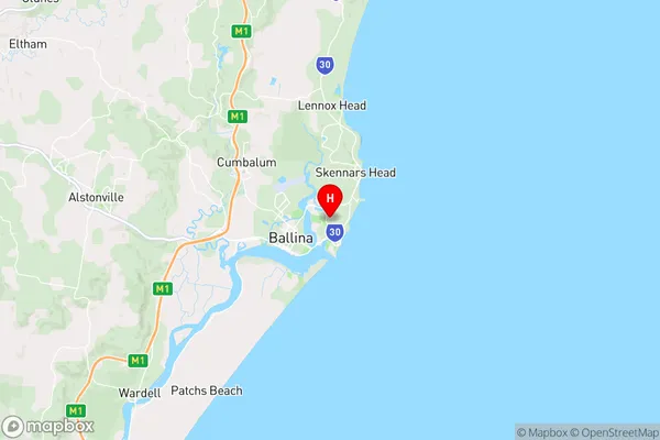 East Ballina,New South Wales Area Map