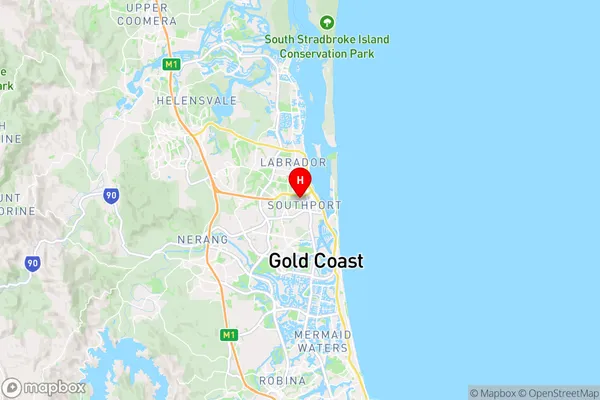 Southport,Queensland Area Map