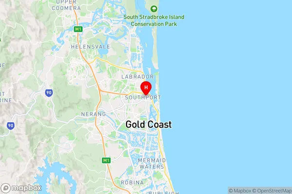 Southport Bc,Queensland Area Map