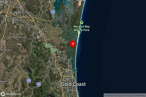 South Stradbroke,Queensland Satellite Map