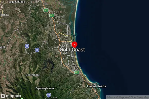 Gold Coast Mc,Queensland Satellite Map