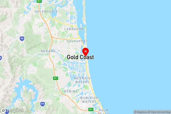 Gold Coast Mc,Queensland Area Map