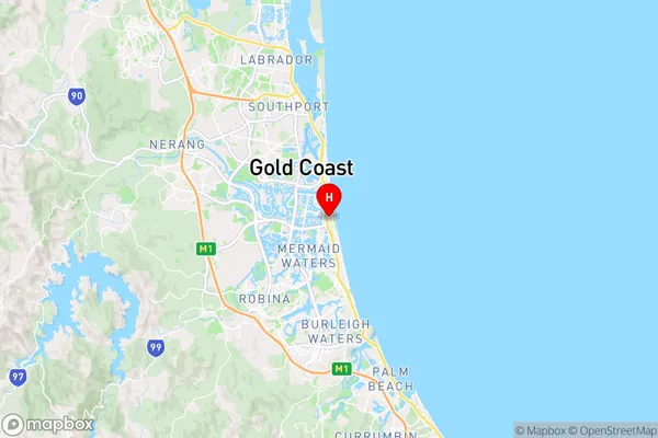 Broadbeach,Queensland Area Map