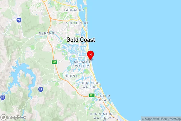 Mermaid Beach,Queensland Area Map