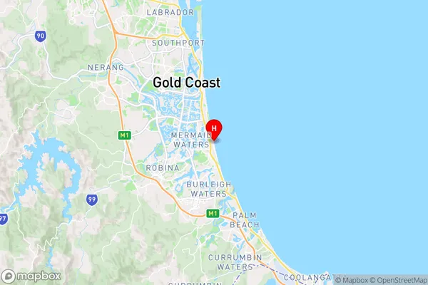 Nobby Beach,Queensland Area Map