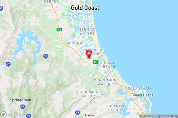 Burleigh Dc,Queensland Area Map