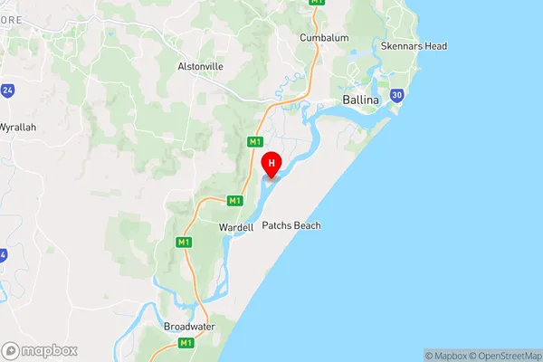 Pimlico Island,New South Wales Area Map