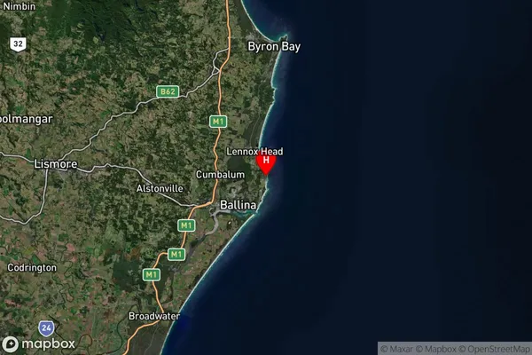 Skennars Head,New South Wales Satellite Map